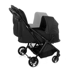 Twinside Twin Stroller + 1 Smart Carrycot, Coal