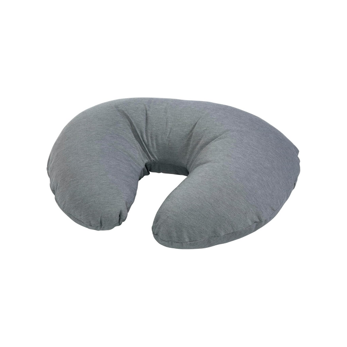 Grey U-shaped nursing and feeding support pillow with contoured support sides