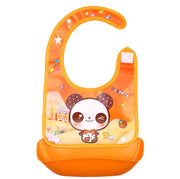 Cartoon baby PVC three-dimensional bib Increase baby bib Waterproof silicone children's dinner pocket image 19