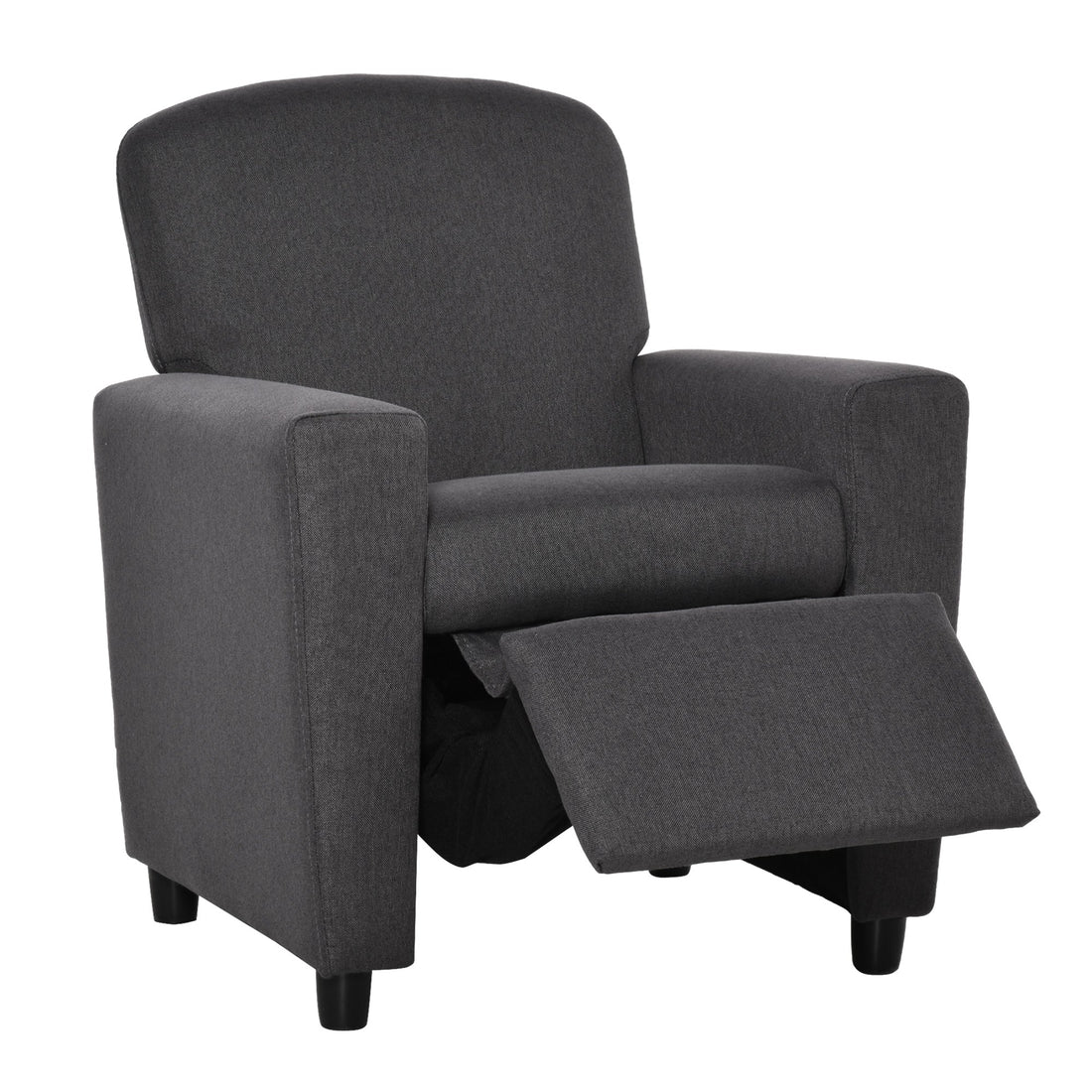 HOMCOM 2-in-1 Kids Armchair with Footrest – Grey
