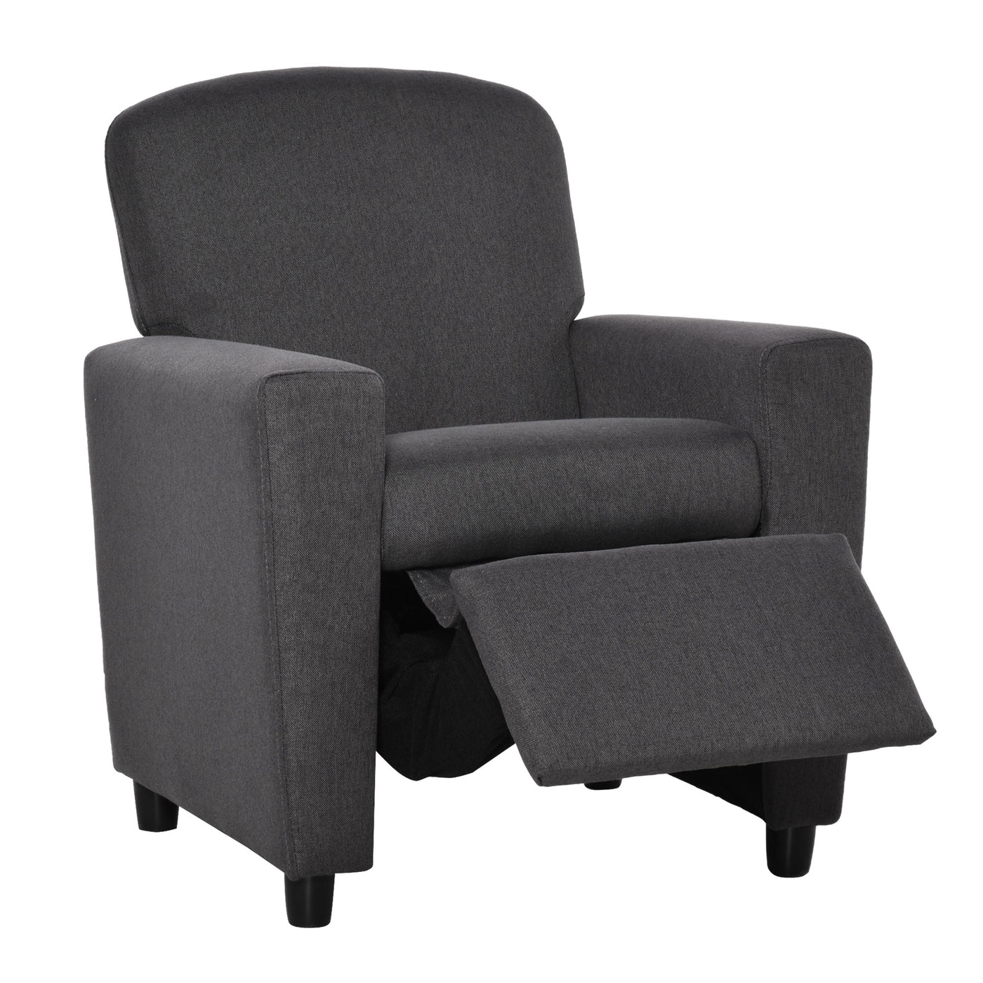 HOMCOM 2-in-1 Kids Armchair with Footrest – Grey