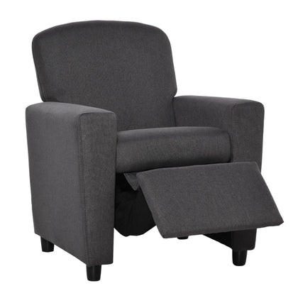 HOMCOM 2-in-1 Kids Armchair with Footrest – Grey
