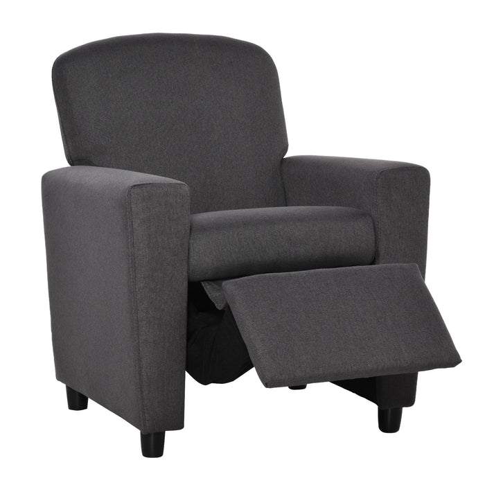 HOMCOM 2-in-1 Kids Armchair with Footrest – Grey