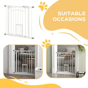 PawHut Pressure Fit Baby Safety Gate – 74–80cm, White image 9