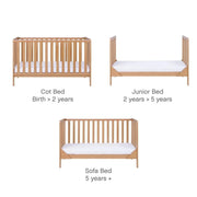 Tutti Bambini Malmo Cot Bed & Rio 3-Piece Furniture Set – Dove Grey & Honey Oak image 10