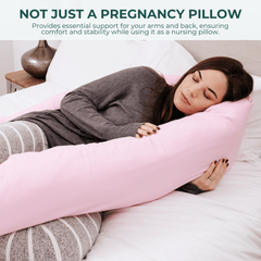 12 Ft Full Body Support Pillow with Removable Buttercup Cream Cover