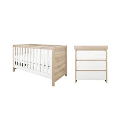 Tutti Bambini Modena 2-Piece Nursery Furniture Set – White & Oak