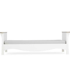 CuddleCo Clara 2 Piece Nursery Furniture Set with Cot Bed & Dresser – White/Ash