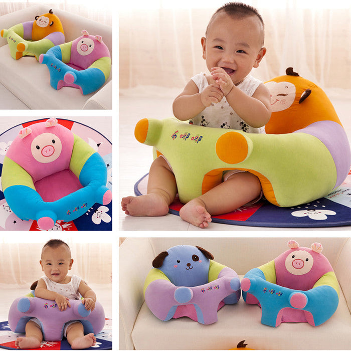 Cartoon baby bean bag chair cover set, pig and monkey designs