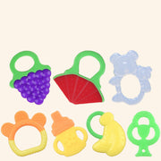 Toddlers Infants Baby Teething Toy Soft Silicone Fruit Teether Holder image 1
