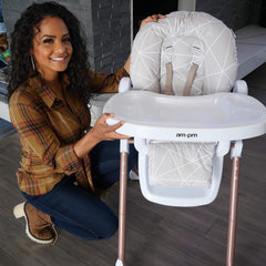 My Babiie Christina Milian AMPM Geometric Mocha Highchair