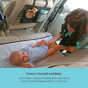 JL Childress On-The-Go Nappy Changing Mat with Storage Pockets - Black image 3