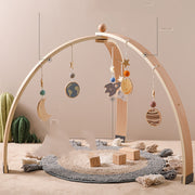 Triangle Rack Wooden Fitness Equipment Newborn Baby Crib Toy image 2