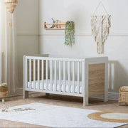 Tutti Bambini Alba Cot Bed - White Sand / Distressed Oak image 1