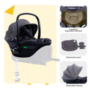 Jovikids Aria i-Size Infant Car Seat - Black image 7