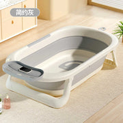 Foldable Baby Bath with Temperature Sensor – Portable New-born Bathtub image 4