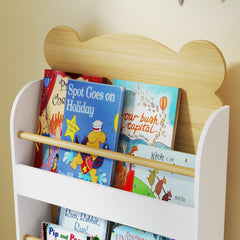 AIYAPLAY 3-Tier Kids Bookshelf – White