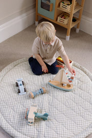 Ralphie Bear Sage Green Gingham Quilted Playmat image 3