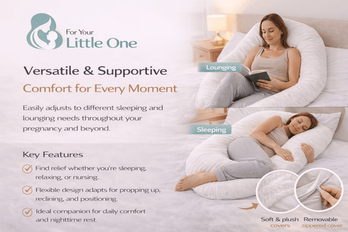 9 Ft Full Body Support Pillow with Removable Gray Cover