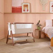 Tutti Bambini Cozee Bedside Crib - Scandinavian Walnut/Ecru image 2