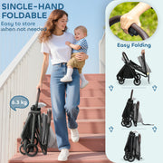 AIYAPLAY Lightweight Foldable Baby Stroller – Light Grey image 4