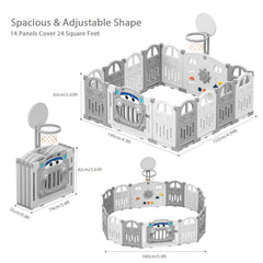 UBRAVOO Foldable Baby Playpen