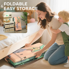 AIYAPLAY Dinosaur-Themed Baby Play Mat – Double-Sided, Foldable, 177 x 146 cm