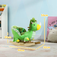 AIYAPLAY Dinosaur Rocking Toy with Sound – Green (18–36 Months)