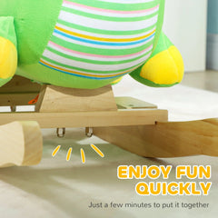 AIYAPLAY Dinosaur Rocking Toy with Sound – Green (18–36 Months)