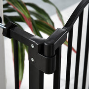 PawHut Pressure Fit Baby Safety Gate – 74–80cm, Black image 9
