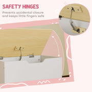 AIYAPLAY Toy Box with Lid & Wheels – White image 5