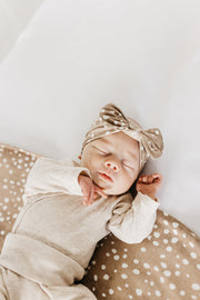 Copper Pearl Knitted Swaddle Blanket Fawn image 13