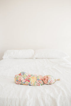 Copper Pearl Knitted Swaddle Blanket Lark