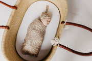 Copper Pearl Knitted Swaddle Blanket Fawn image 9