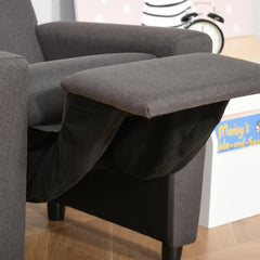 HOMCOM 2-in-1 Kids Armchair with Footrest – Grey