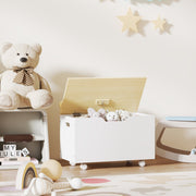 AIYAPLAY Toy Box with Lid & Wheels – White image 7