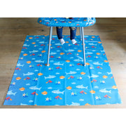 Wipeezee Splash Mat - Turquoise Blue Sea Creatures image 6