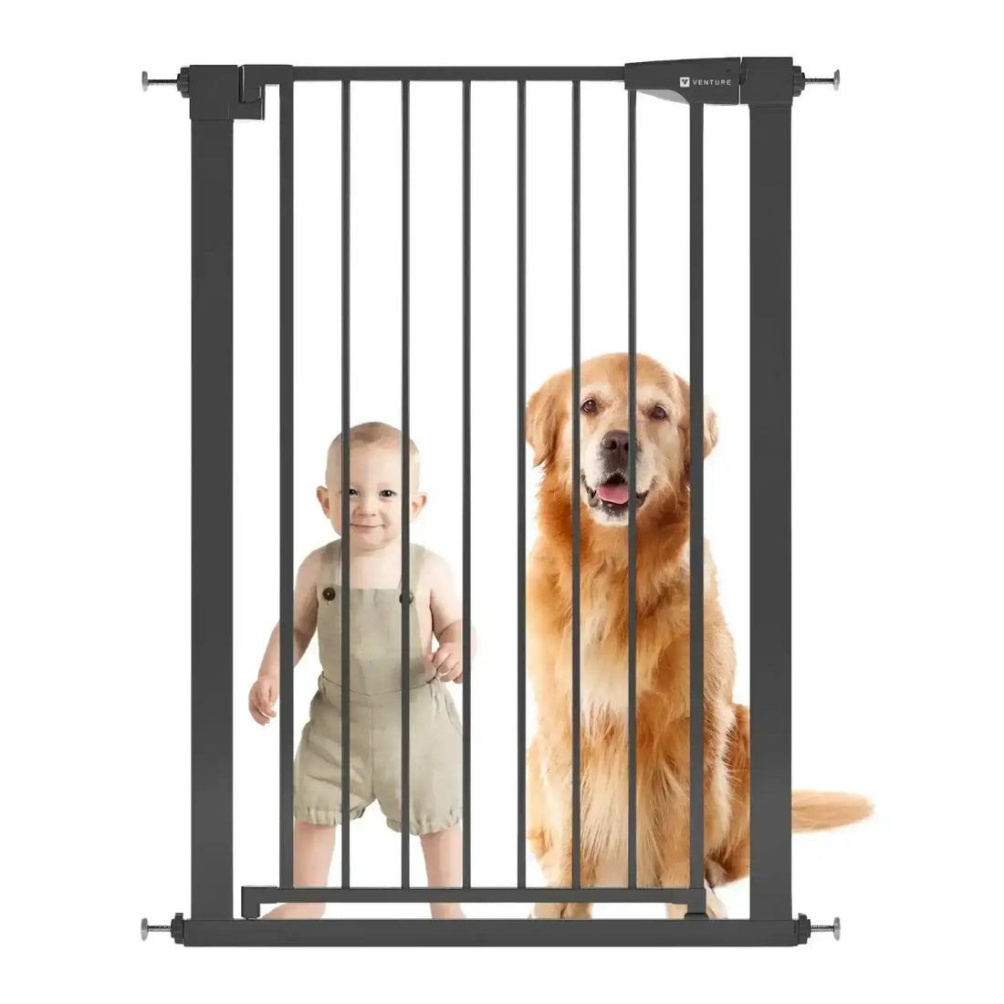 Venture Q-Fix Extra Tall Baby & Pet Safety Gate – Black
