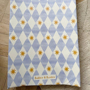 Anti-Roll Wedge Baby Changing Mat - Blue Harlequin image 2