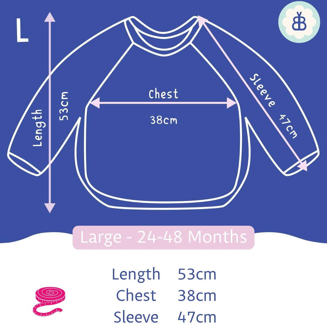 Long Sleeved Baby Bib - Alpacas