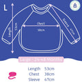 Long Sleeved Baby Bib - Alpacas