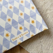 Anti-Roll Wedge Baby Changing Mat - Blue Harlequin image 4