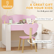 AIYAPLAY Kids Desk & Chair Set with Drawer – Pink image 6