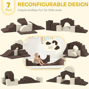 AIYAPLAY 7-Piece Soft Play Set for Babies & Toddlers – Brown image 3