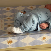 Anti-Roll Wedge Baby Changing Mat - Blue Harlequin image 17