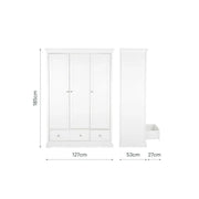 CuddleCo Beaumont Triple Wardrobe - White image 7