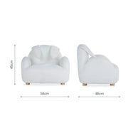 CuddleCo Etta Bunny Kids Chair - Boucle Off White image 5