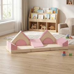 AIYAPLAY 12-Piece Modular Kids Play Sofa – Pink