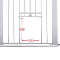 Callowesse Akita Extra Tall Baby & Pet Gate – White