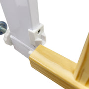 Wood & Metal Pressure Fit Baby & Toddler Door & Stair Safety Gate | 76-83cm x H77cm - White image 7